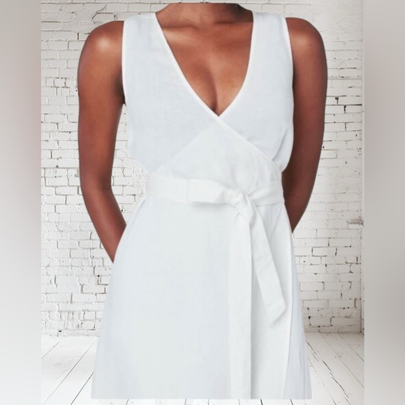 Andie Linen Blend Wrap Dress NWT Lightweight lVarious Sizes & Colors Boutique - Picture 2 of 4